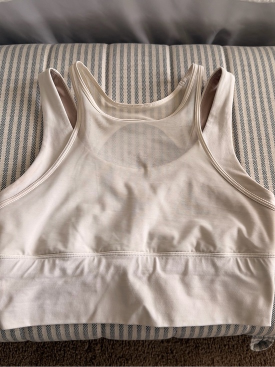 lululemon athletica Other - lululemon athletica Cream High-Neck Padded Racerback Sports Bra